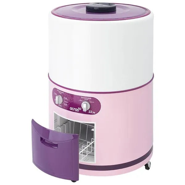 Lavadora 22kg Una tina Manual Redonda Rosa