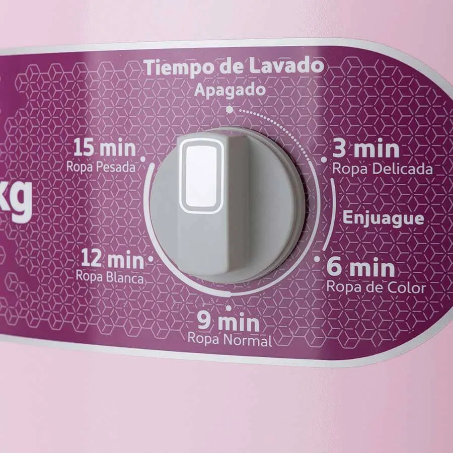 Lavadora Acros 15kg Una tina Manual Redonda Rosa