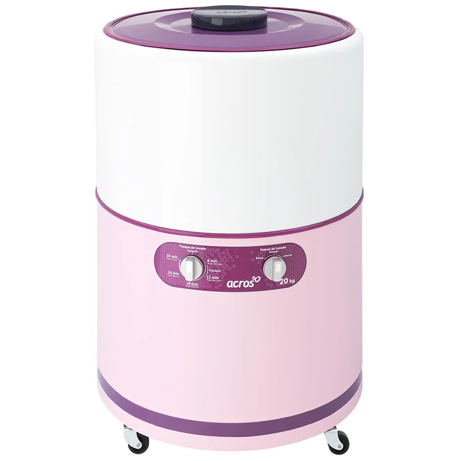 Lavadora ACROS 20kg Una tina Manual Redonda Rosa