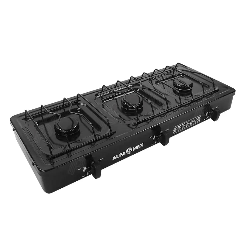 Parrilla de Gas 3 Quemadores Alfa Mex 611-7 Azul Gas LP