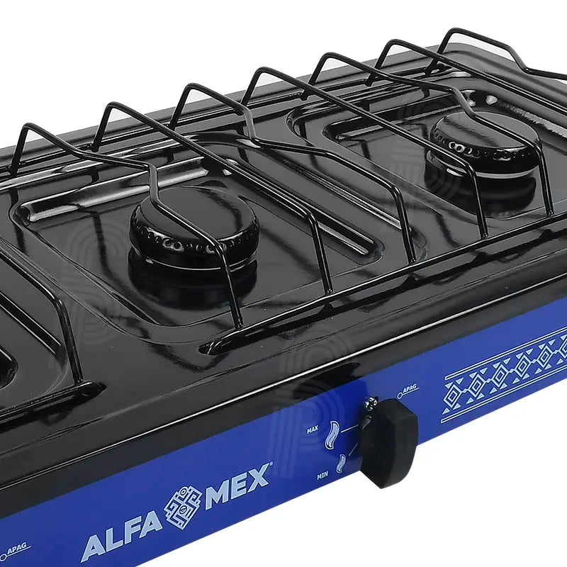 Parrilla de Gas 3 Quemadores Alfa Mex 611-7 Azul Gas LP
