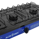 Parrilla de Gas 3 Quemadores Alfa Mex 611-7 Azul Gas LP