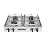 Parrilla de Gas 4 Quemadores Alfa Mex 311S ESMALTADA AZUL