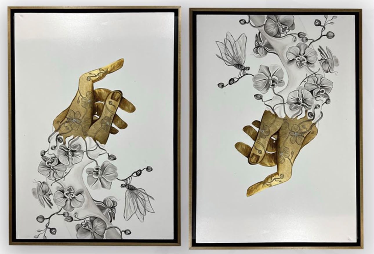 Cuadro de Oleo 120x120 cm 2pz