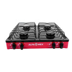Parrilla de Gas 4 Quemadores Alfa Mex 311S ESMALTADA AZUL