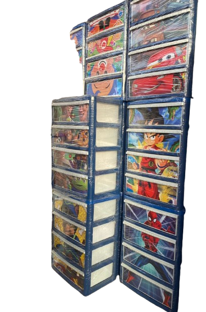 Cajonera 4 Cajones Plastico Infantil Azul