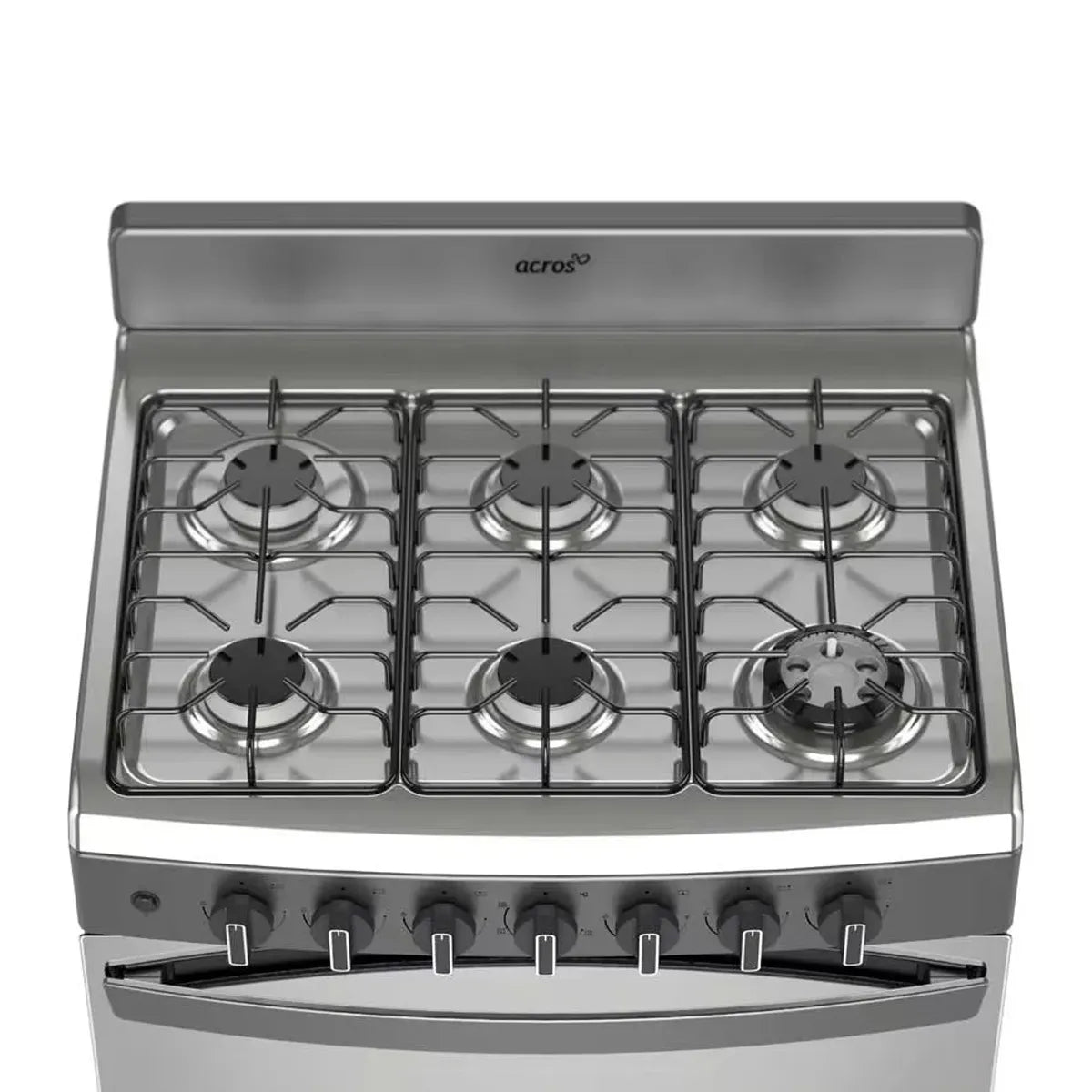 Estufa Acros 6 Quemadores Encendido Electrónico Con Copete 76Cm