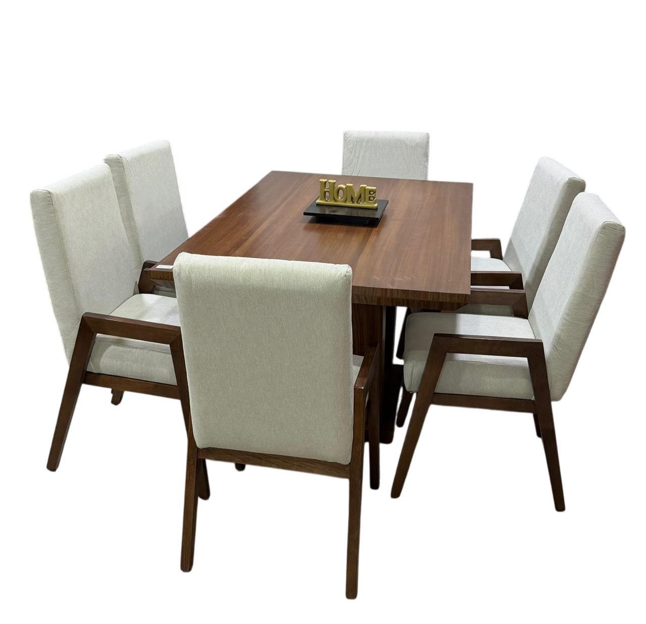 Comedor Nogal 6 Sillas Salmer Beige
