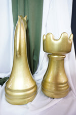 Piezas Ajedrez Bruselas — Esculturas Decorativas Doradas