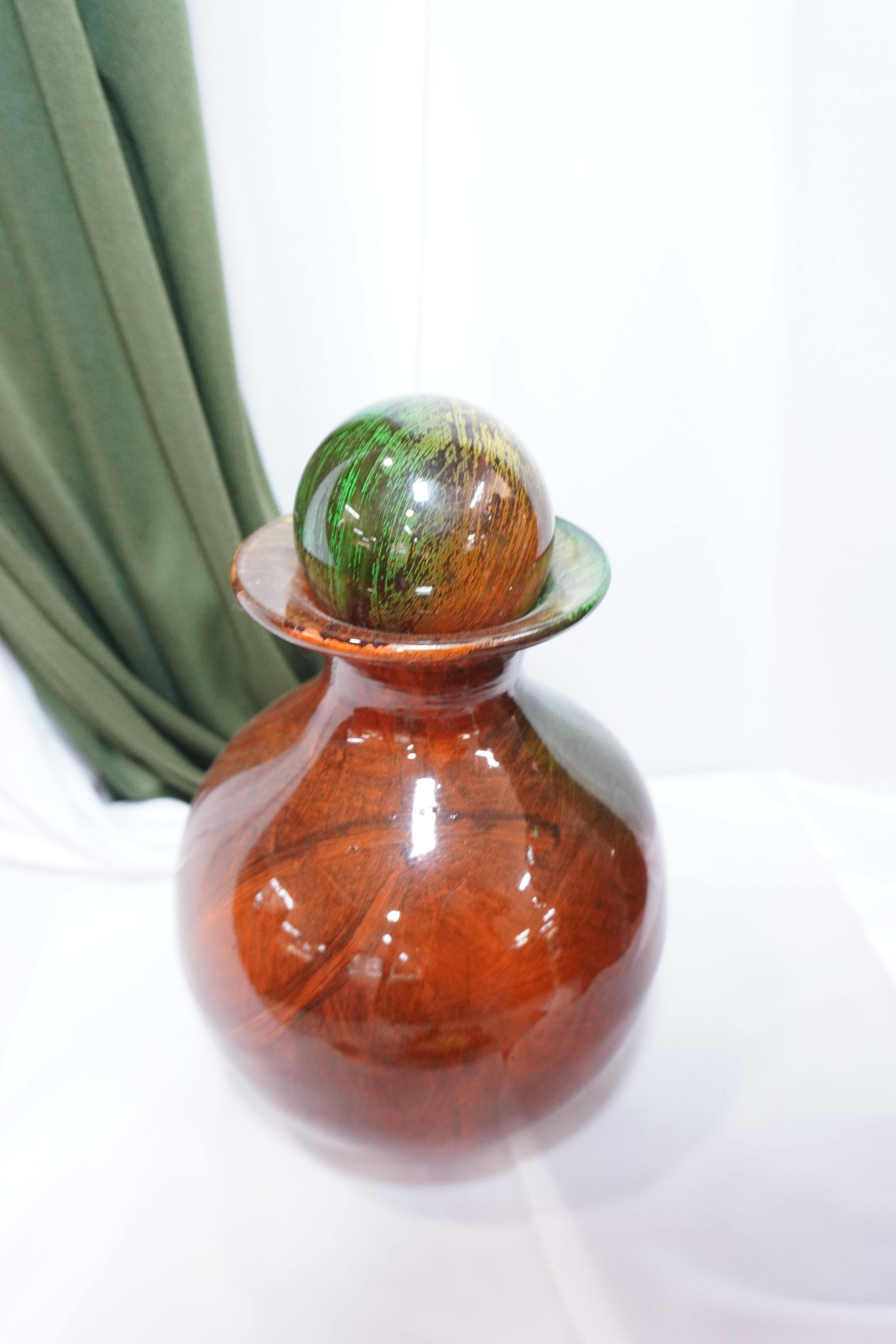 Jarrón Mini Marki — Terracota y Verde Olivo