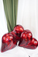 Corazones Ananuri — Figuras Decorativas Rojo Lacado