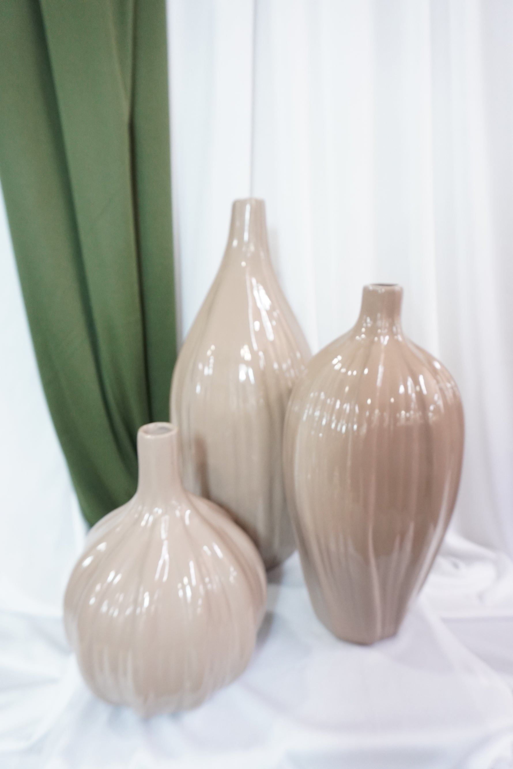 Trío de Jarrones Decorativos Rosa Nude