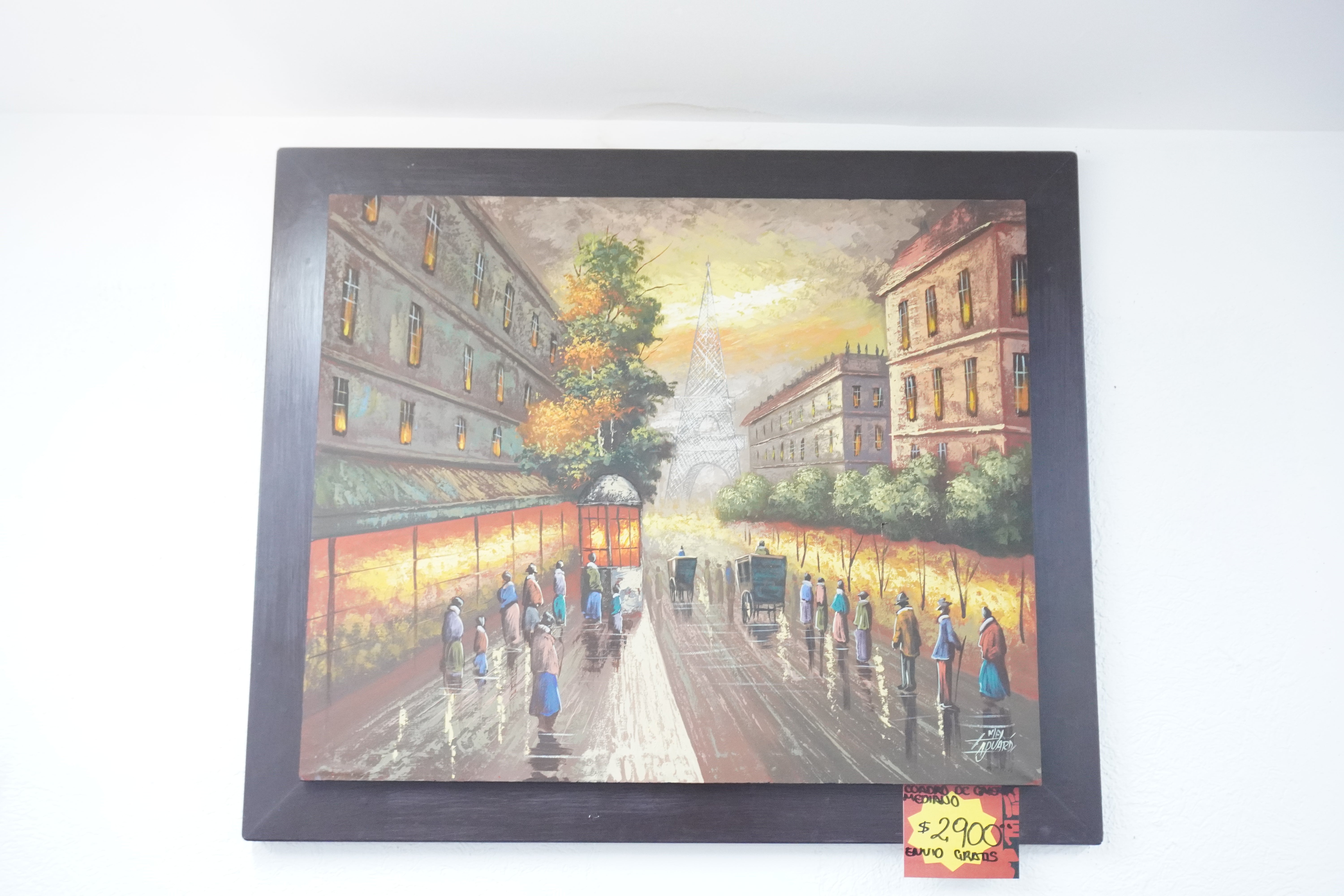 Cuadro Lienzo París — Escena Urbana Impresionista