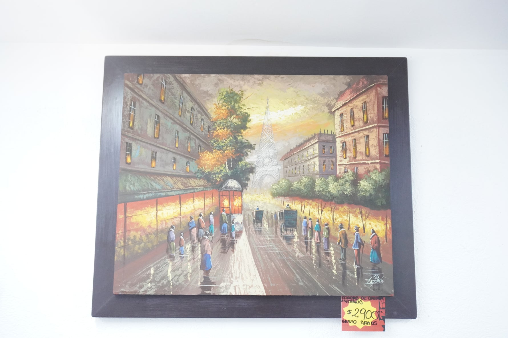 Cuadro Lienzo París — Escena Urbana Impresionista