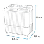 Lavadora semiautomàtica 16 kg
