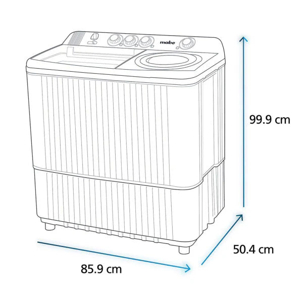 Lavadora semiautomàtica 16 kg
