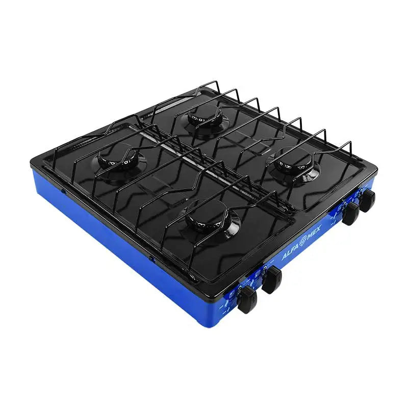 Parrilla de Gas 4 Quemadores Alfa Mex 311S ESMALTADA AZUL