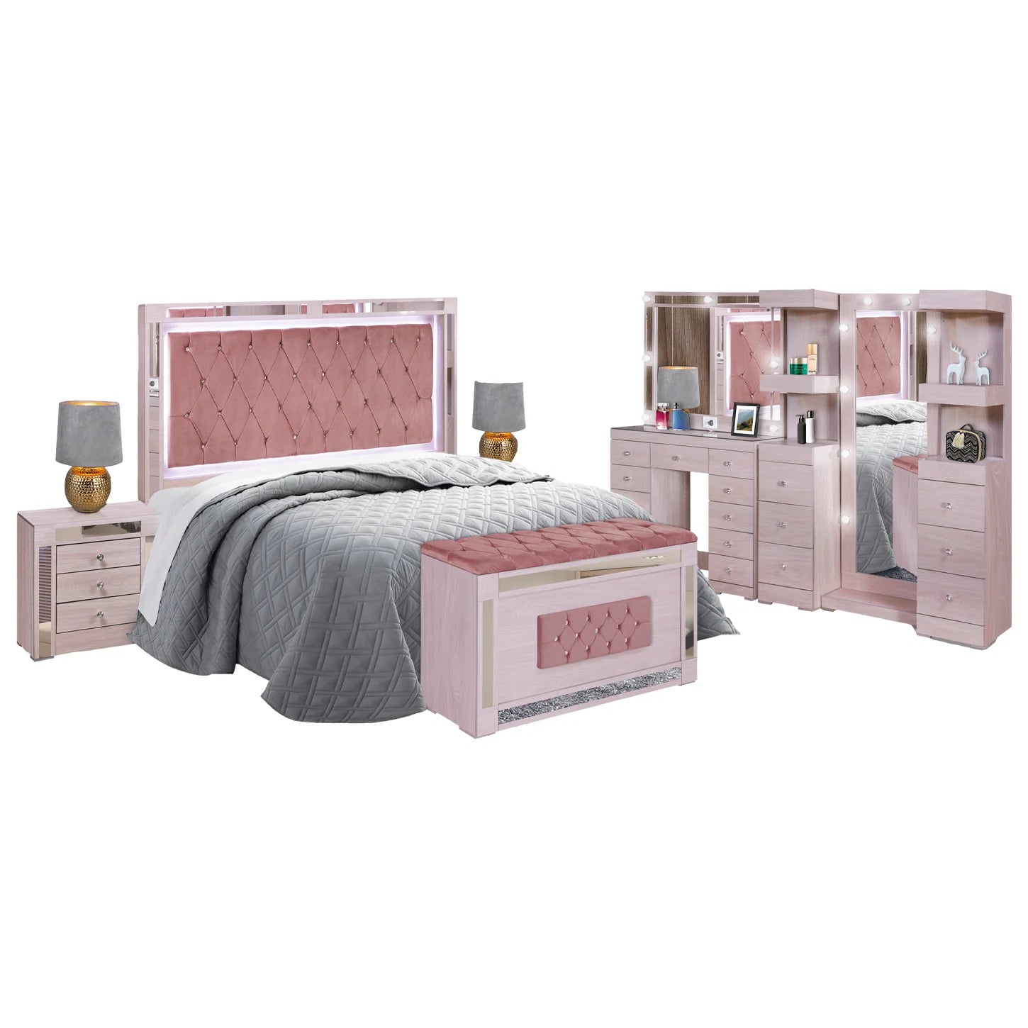 Recamara melany 6 pz king size
