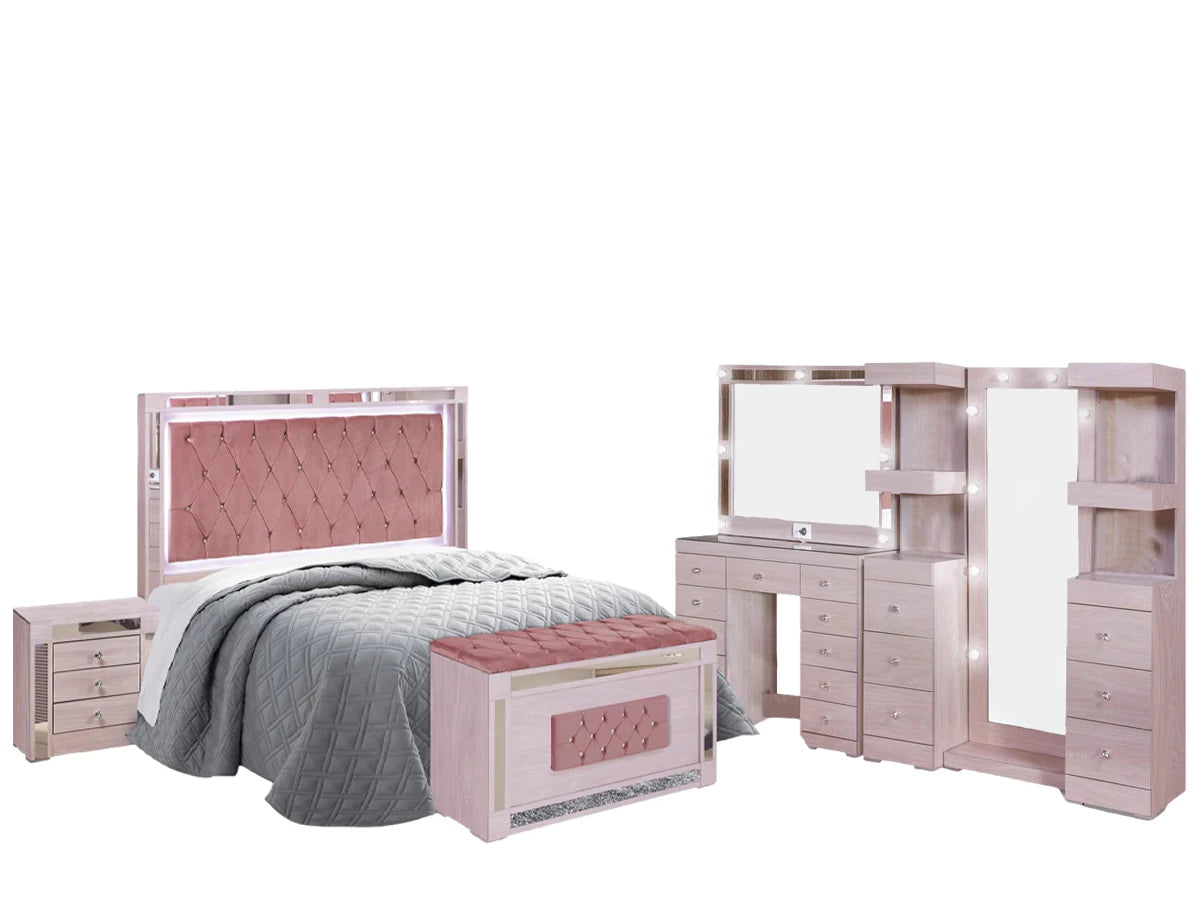 Recamara melany 6 pz king size