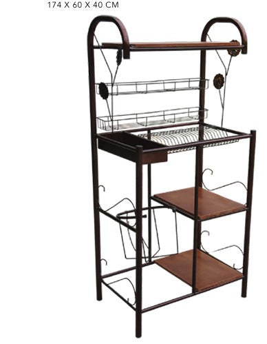 Mueble para loza con madera y portagarrafon
