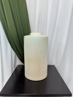 Ceramica Jarrones Porosos Blancos