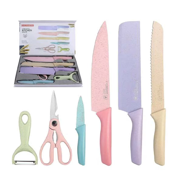 Set de 6 cuchillos de colores